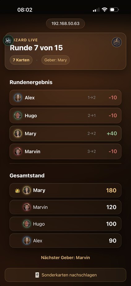 Wizard Scorer live preview in the browser
